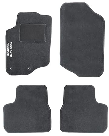 Auto Accessori Lupex | Juego de 4 Alfombrillas de Coche compatibles con 207 (2006-2015) con 2 Clips de fijación | Alfombras moldeadas de moqueta con Bordado en el Lado del Conductor