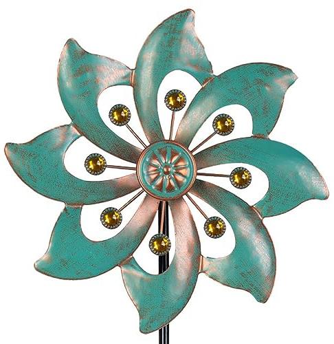 VEWOGARDEN - Molinillos de Viento para decoración de jardín, pequeños molinillos de Metal Impermeables para Patio y jardín, 94 x 25,4 cm (aspa única)