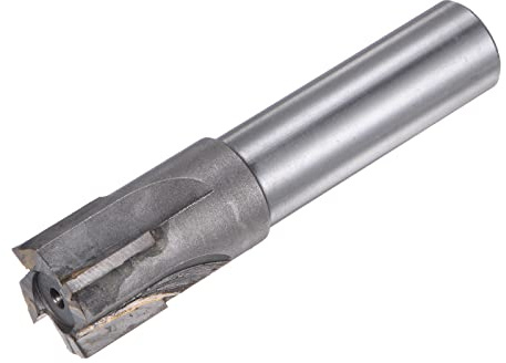 sourcing map Schaftfräser mit Quadratischer Nase 25mm Schneiddurchm. Wolfram Karbidspitze 4 Gerade Nuten Fräser mit 25mm Gerade Schaft