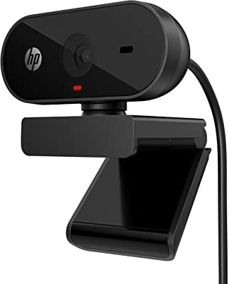 HP Webcam 320 Full HD avec capuchon d'objectif de confidentialité, 1080 30 fps, angle de vision de 66°, compatible avec Chromebook, connexion USB Type-A, microphone intégré, indicateur de caméra en