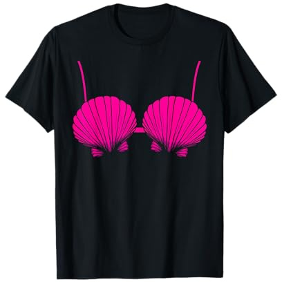 Meerjungfrau Kostüm Muschel Bikini T-Shirt