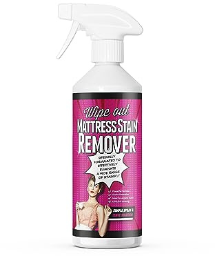 Wipeout - Mattress Stain Remover Spray 500ML - Deep Cleaning Fabric & Odour Eliminator for Urine, Sweat & Spills - Fast-Acting, Suitable for Bedding, Upholstery & Soft Furnishings