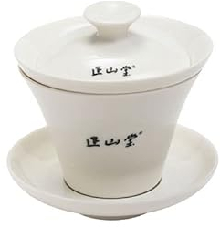 FLoApA Tasse à thé Chinoise en Porcelaine Blanche avec infuseur, Couvercle et Soucoupe, Service à thé Lazy Kung Fu, Service à thé Gaiwan, Service à thé de Voyage, Tasse à thé en Vrac, 3,4 oz