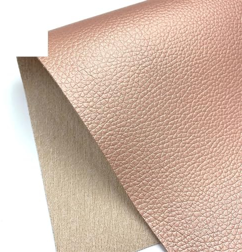 TIYGHI Filz Gewebe PU-Leder Stoff Kunstleder for Ohrringe Nähen Puppenkleidung DIY Schleife Brosche handgemachtes Material Dekor Handwerk (Color : Rose Gold, Size : A5 (20cm x 15cm))