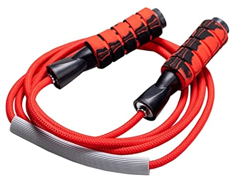 Seilspringen Sprungseil Hochgeschwindigkeits-Springseil, Doppelt Gelagertes, Gewichtstragendes, Verwicklungsfreies Baumwollseil, Nylon-Springseil, Verstellbar Jump Rope (Color : Rood, Size : 280cm)