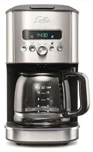 Solis Aroma Brewer Filterkaffeemaschine Typ 1021 | Timer, Aromawahlschalter, 1,8L Wassertank, Warmhaltefunktion, Edelstahl-Design