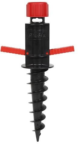 Alberts 860486 Einschraub-Bodenhülse Screw-in ground Sleeve, Black/Red