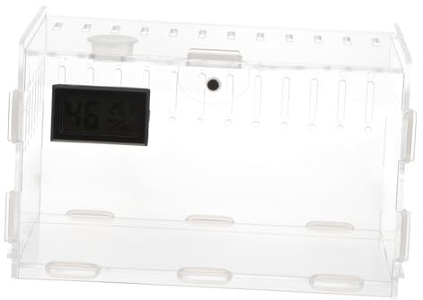 SEWOART Transparente Acryl Reptilienbox Für Spinnen Skorpione Gehäuse Transport Zucht Fütterung Lebendfutter Quarantänezone Leicht Aufbau Belüftet