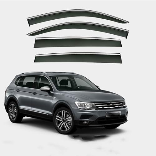 CQHJHCQ 4 Stück Windabweiser Regenabweiser für VW Tiguan 5 Seats SWB MK2-AD/BW 2017+, Car Windabweiser Langlebig Robust Auto Zubehör