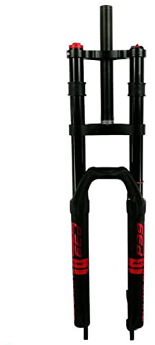 UIOPPOI DH Downhill-Mountainbike-Federgabel 26 27,5 29 Zoll Federweg 160 mm MTB-Luftgabel Doppelschulter-Vorderradgabel 1-1/8 Gerades Rohr mit Verriegelung (Farbe: Rot, Größe: 27,5 Zoll)