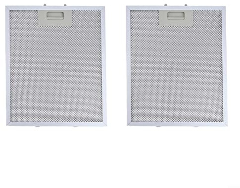 Todikaper Filtros de Grasa para Campana extractora, Malla metálica, 30 x 25 cm, Aluminio, Lavable, 5 Capas, Repuesto de filtración, Paquete de 2