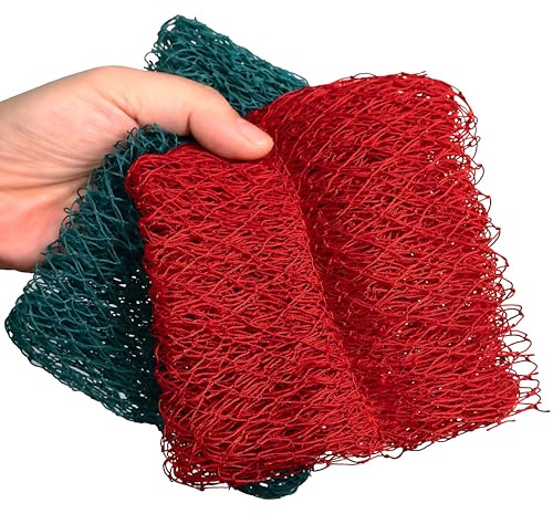 12 Non-Scratch Mesh Dish Washing Net Cloths – Odorless, Quick-Dry Scrubbing Dish Cloths for Kitchen Cleaning, Nonstick Cookware, Pots, Pans & Glassware – Reusable Durable Sponge Alternative
