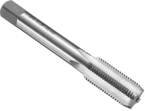 sourcing map Hand Bottom Tap 9/16-18 UNF 2B Thread Bottoming Style Threading Taps High Speed Steel HSS6542 Straight Flutes Screw Tapping Tool