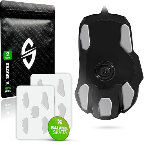 SensoryBoost HPS Glides (2er Set) kompatibel mit Roccat Kone AIMO - Balance aus Speed & Kontrolle – Abgerundet & Langlebig - PTFE - Ersatz-Mausfüße, Skates – Gaming Maus Upgrade Zubehör