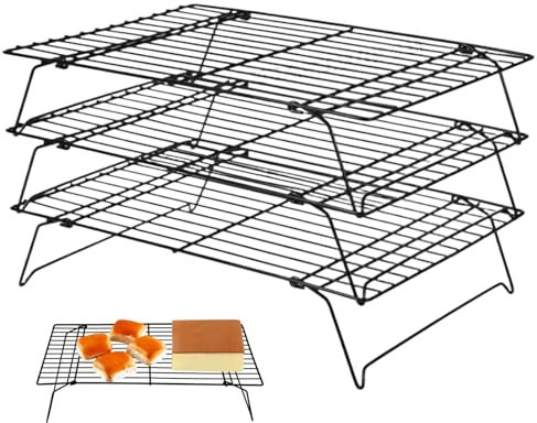 Generisk kylhylla, bakkylhylla för kakor – stapelbar torkskål | vikbar högtemperaturbeständig bakkylhylla för grillning av stekning bakning
