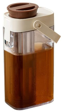 Wuyooprt Pichet Avec Couvercle | Pichet À Limonade - Contenant Distributeur Transparent D'une Capacité De Un Litre Avec Protection Anti-Fuites Pour Le Stockage De Boissons Liquides Telles Que Café Et