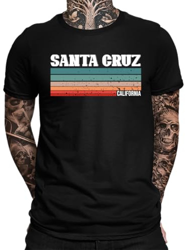 Santa Cruz Kalifornien Surfer Retro 70er 80er - California Los Angeles Herren T-Shirt