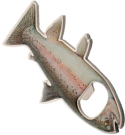 IMIKEYA Ouvre-bouteille Magnétique de Poisson en Métal Finition Lisse, Design Créatif et Pratique pour Réfrigérateur, pour Ouvrir les Bouteilles de Bière