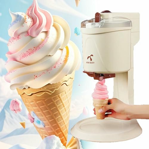 Macchina per Gelato Soft Macchina per Yogurt Macchina per Gelato Casalinga Macchina per Gelato Soft Maker Automatica, Macchina per Fare Il Gelato Domestica Da 1000 Ml per Cucina Fai Da Te Veloce