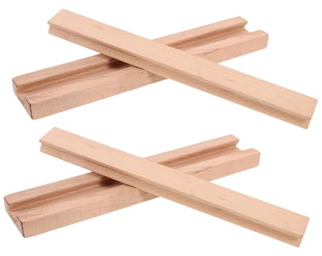 POPETPOP 2stücke Schubladenführungen Aus Massivholz Komplettes Mit Mittiger Montage Schubladenverstärkungsteile Für Küche Und Schlafzimmer Einfache Installation Hohe Haltbarkeit Und