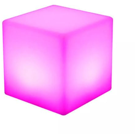 CHIMHOON Hocker Leuchtwürfel, Sitzwürfel mit RGB LED Einstellbare Lichtfarben Stuhl Sitz, Leuchtwürfel Hocker, LED Würfel Erstklassiger Sitz, Wasserdicht Cube Outdoor