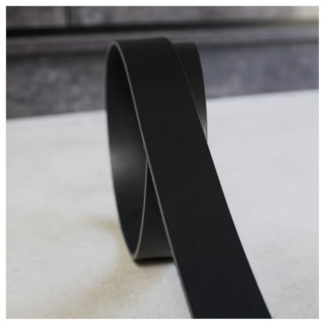 CRAFTPOINT Lederriemen Schwarz aus Naturleder, 130-150 cm Länge, 3-3,5 mm Dick, Vegetabil Gegerbt, Verschiedene Breiten 15-80 mm (40mm Breit)