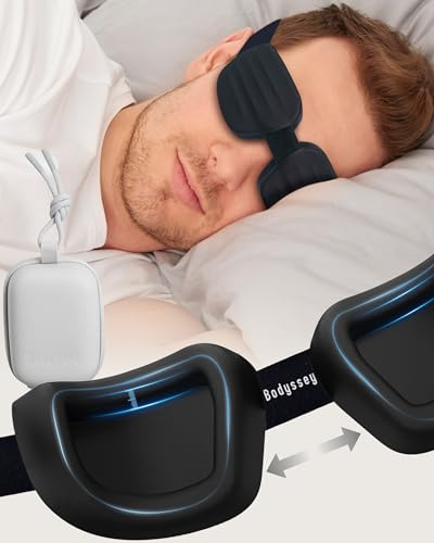 Bodyssey 3D-sömnmask för kvinnor och män – 100 % mörkläggning, justerbar, ögonfransvänlig – mjuk, ögonmask med nolltryck för de som sover på sidan, resor, torra ögon, tupplurar, skiftarbete, vuxna