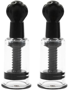 Dominitoy Nipple Vacuum Device – Transparent, Adjustable Suction Kit for Women (Black,Dia: 5CM)