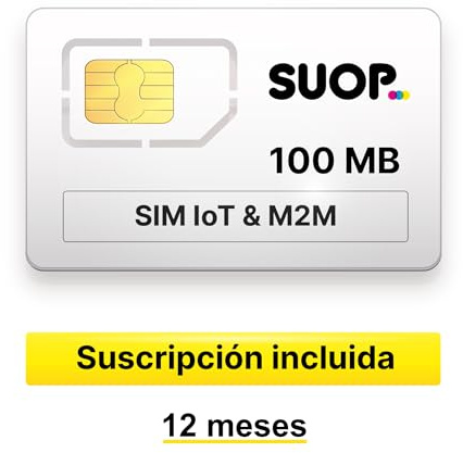 SIM prepago para IoT & M2M | 100 MB/Mes Durante 12 Meses | Pago único Anual