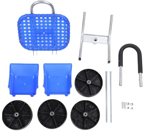Sunicon Chariot de Jardin avec siège de Travail Roulant, réglable en Hauteur et Rotatif à 360 degrés, adapté aux travaux de Jardinage, de Plantation et de creusement