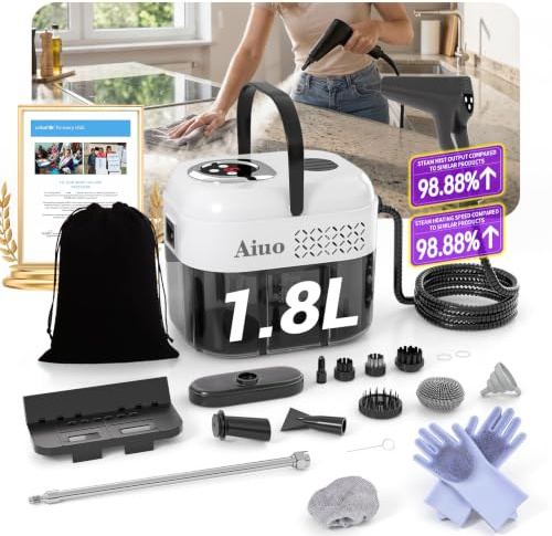 21-In-1 New Handheld Steam Cleaner, 6-speed, USA HSD Technology—Sterilization 99.99%【Steam Cleaner】graphene heating technology—8S rapid heating, Steam Cleaner Handheld for Home,Floor,Sofa,Car&Windows
