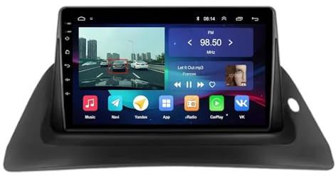 Carplay-Skärm för Renault kangoo 2008-2018 Röststyrning, Gps-Navigering, Med Kamera, Dashcam, Wifi, Bluetooth Bilradio Stereo Gps Navi, 4 Kärna 1G＋32G