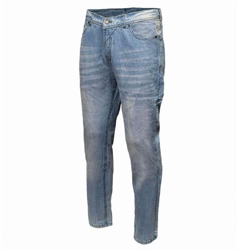 Milwaukee Leather MDM5002 Men's Metro Blue CE Armored Motorcycle Riding Denim Jeans Reinforced w/Aramid Fibers - 38