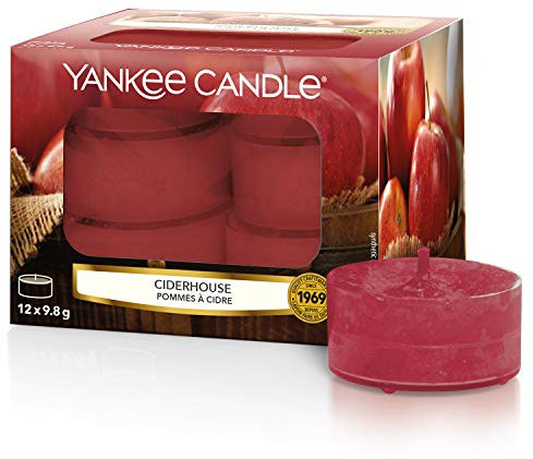 Yankee Candle Ciderhouse Velas de Té Aromáticas, Rojo, 12 x 9.8 g
