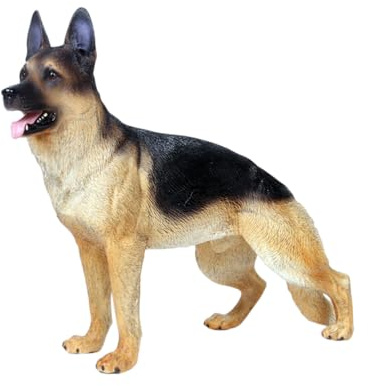 LIOOBO Künstliche Schäferhund Modell Kunststoff Hundefigur Mikrolandschafts Simulation Hund Handwerk Ornament für Das Büro zu Hause