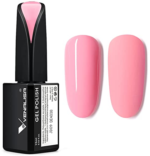 VENALISA UV Nagellack Rosa Gellack Nagellack Gel für UV Nagellampe Langlebige Maniküre Nagelgellack Soak Off Nail Gel Polish Pink 15ml