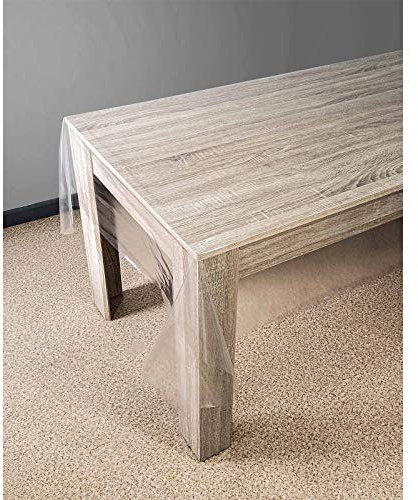 Tischdecke transparent 140x200 cm | Tischschutz aus abwaschbarem PVC gegen Flecken und Kratzer | Schutzfolie für Innen und Außen | Tischfolie für Küche, Esszimmer und Garten | Glasklar Glatt