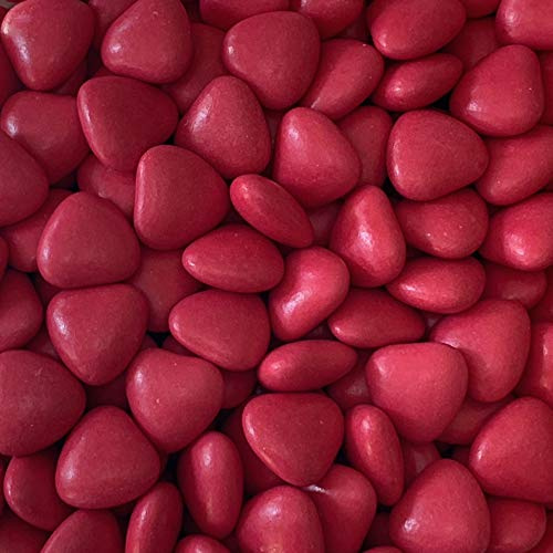 Herzdragees pink 1 kg - Gastgeschenk Hochzeit Bonboniere Candy Bar Give Away - Schokoherzen pink Schokoladenherzen Schokolinsen Herz Schokodragees - Alternative zu Hochzeitsmandeln