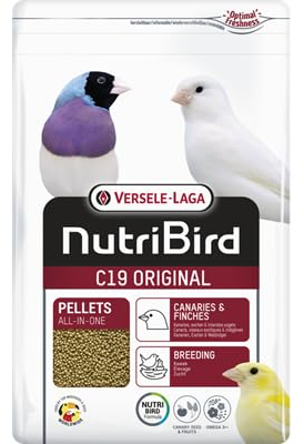 Versele-Laga C19 Original | 3 kg | Alimento de cría para canarios, exóticos y aves forestales | A base de cereales seleccionados, frutas y 50% de alpiste | Pellets extrusionados