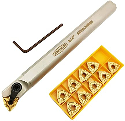 ASZLBYM 3/4 Portautensili Per Tornitura Con Barra Di Alesatura Interna Per Tornio S20R-MWLNR08 Con Inserto Per Tornitura in Metallo Duro Indicizzabile WNMG432