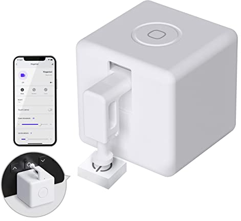 MOES BLE Fingerbot Plus Smart Switch Button Pusher - Upgrade With Touch Control, Compatible With Smart Life App, Remote Control, Voice Command, Timer, IFTTT - BLE HUB Required