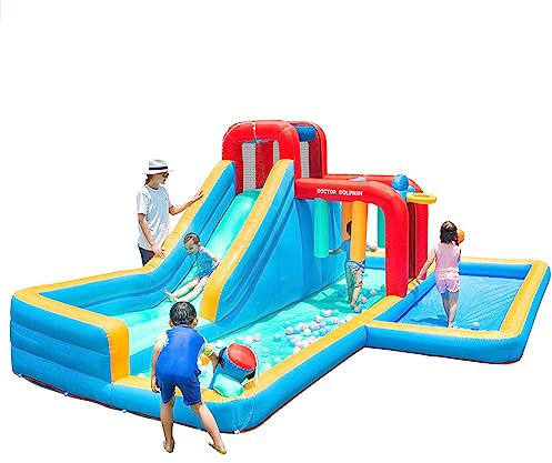 Glissière d'eau gonflable, grande toboggan aquatique d'arrière-cour, plaisir en plein air dernière intervention, mur d'escalade, toboggan aquatique gonflable et cadeaux de fête d'anniversaire pour