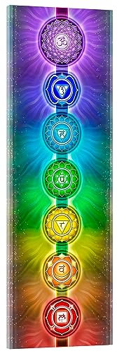 Posterlounge Die sieben Chakren - Serie II Acrylglasbild von Dirk Czarnota 30 x 90 cm Wandbilder Wanddeko