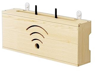 BinOxy Kabelboxen Großes WLAN-Router-Rack, Wohnzimmer, Wandmontage, WiFi-Aufbewahrungsbox, Wanddekoration, TV-Untere Plug-in-Abschirmbox, Set-Top-Box Steckdosenbox (Color : B, Size : 40cm)