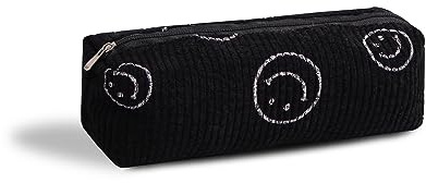 Smile Federmäppchen, leicht, klein, ästhetisch, für Büro, Uni, Schule, Aufbewahrungstasche, Beutel, Organizer, Make-up-Tasche, Kosmetiktasche, niedliches Federmäppchen für Mädchen, Jungen, Kinder
