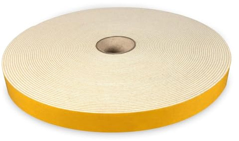 Bande de feutre autocollante en laine 20 mm de large x 1,5 mm x 5 m, blanc