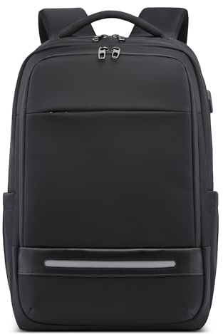 DEEVORCA Moda Hombre Mochilas Multifuncional para 17.3 Pulgada Mochila Portatil con Puerto USB y Orificio de Auriculares Trabajo Viajar al Aire Libre Casual Impermeable Hombre Backpack Negro
