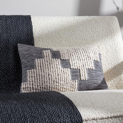 furn. Hoem Himal Woven Knot 100% Cotton Cushion with Polyester Filling – Dusk (30 x 50cm)
