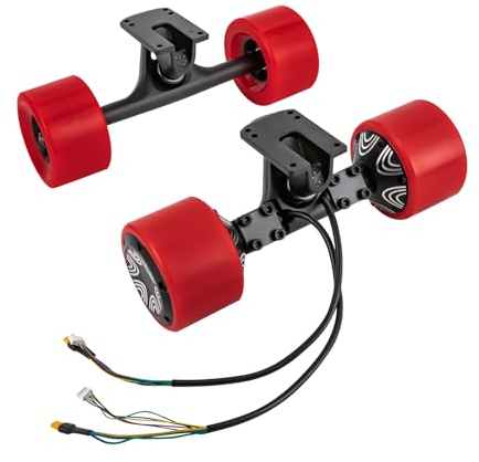 Skateboard Brushless Nabenmotor Kit, 100kg Dual Motor Set für Elektrisches Skateboard, Roller Nabe Motor für elektrisches Skateboard, Dual Motor Kit Scooter Hub Motor (Rot)