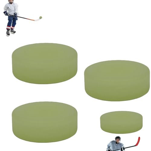 Dranng Im Dunkeln leuchtende Hockey-Pucks,Eishockey-Pucks, Leuchtende grüne Sport-Dodgeballs, Eishockey-Puck, leuchtende Bälle, Partyzubehör, Sportbälle, Hockey-Geschenke zum Üben und für Klassiker